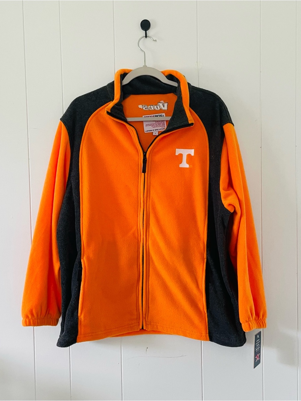 Pressbox Orange and Black Zip Fleece Jacket